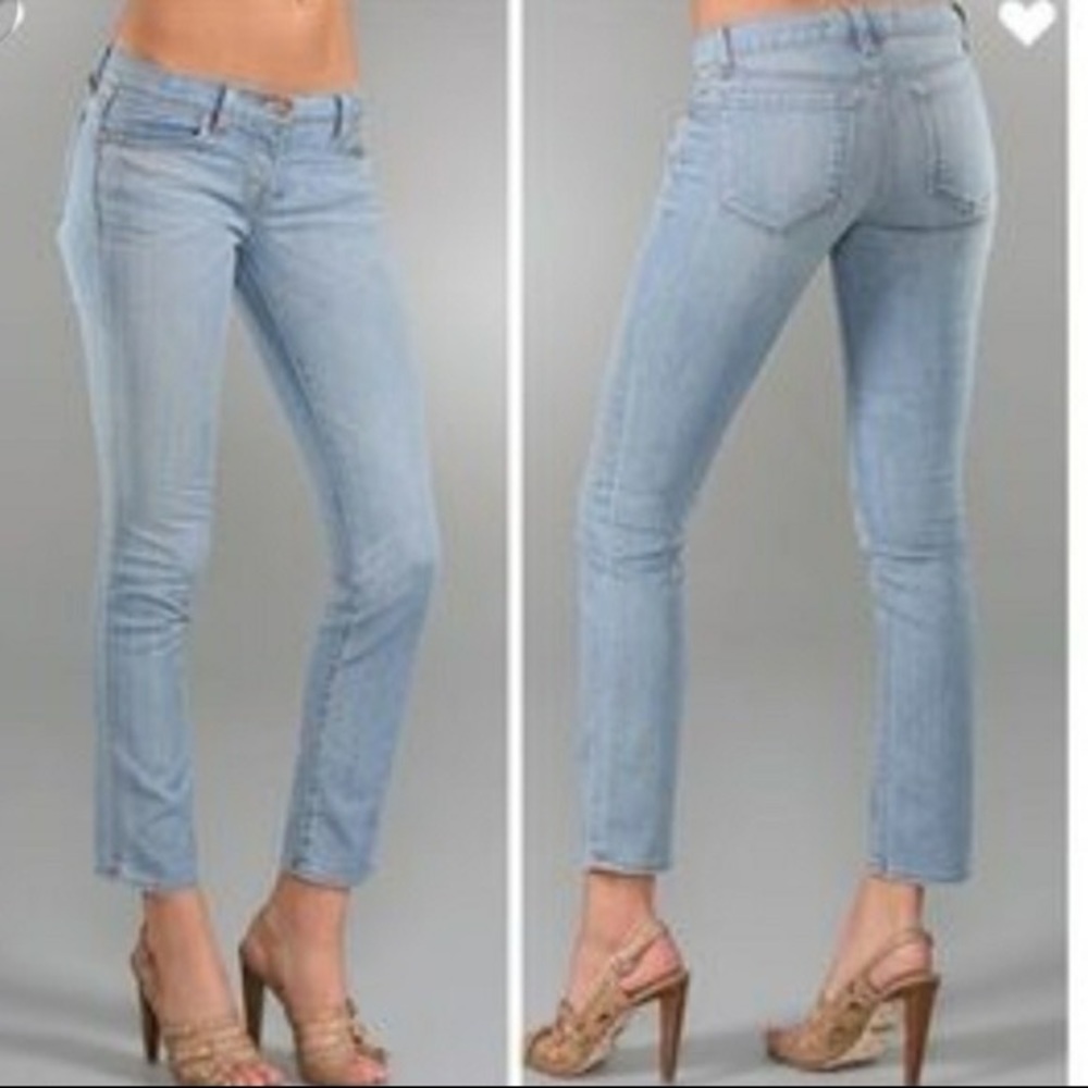J BRAND Blue Cigarette Leg Denim Jeans in Trestles
